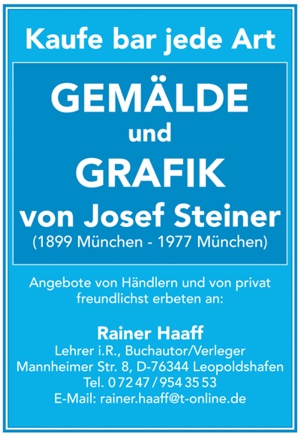 suche Gemälde und Grafik von Josef Steiner